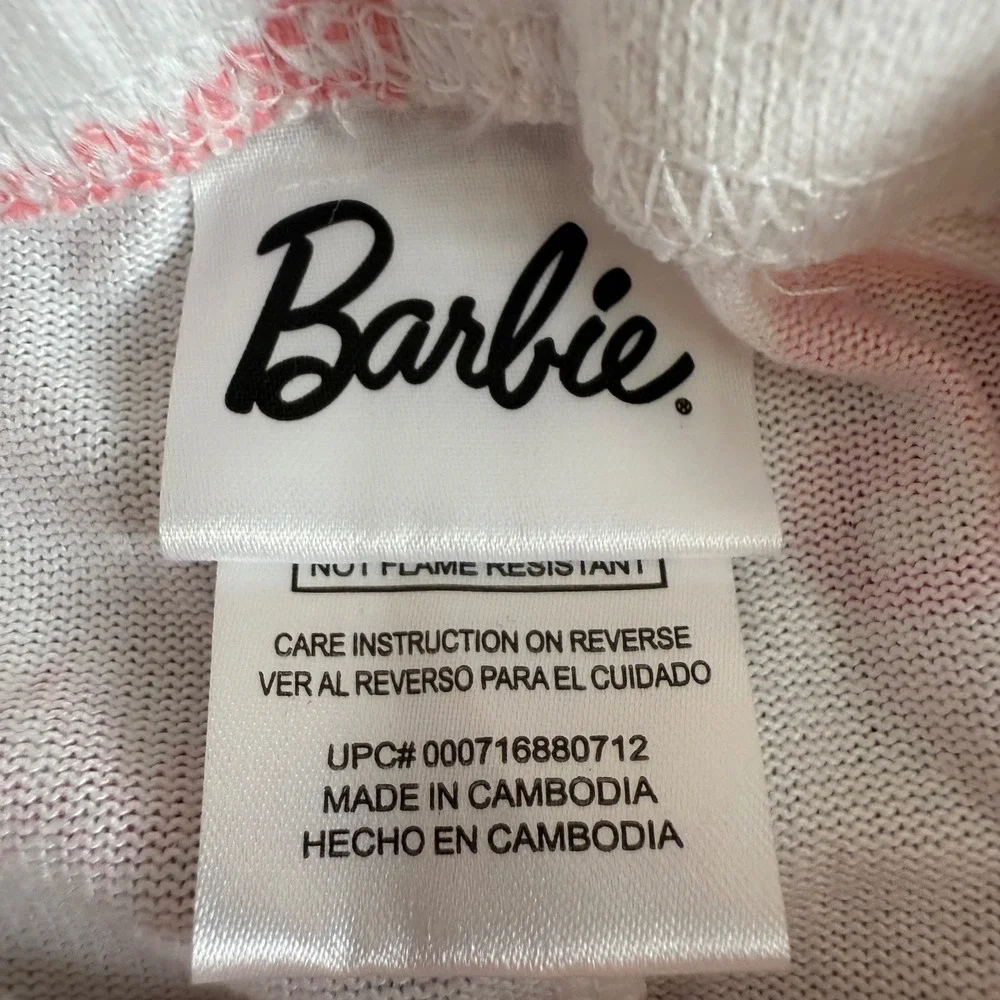 SALE Kids Barbie Pajama Bottoms 18M Pink‎ White Sleepwear Pants